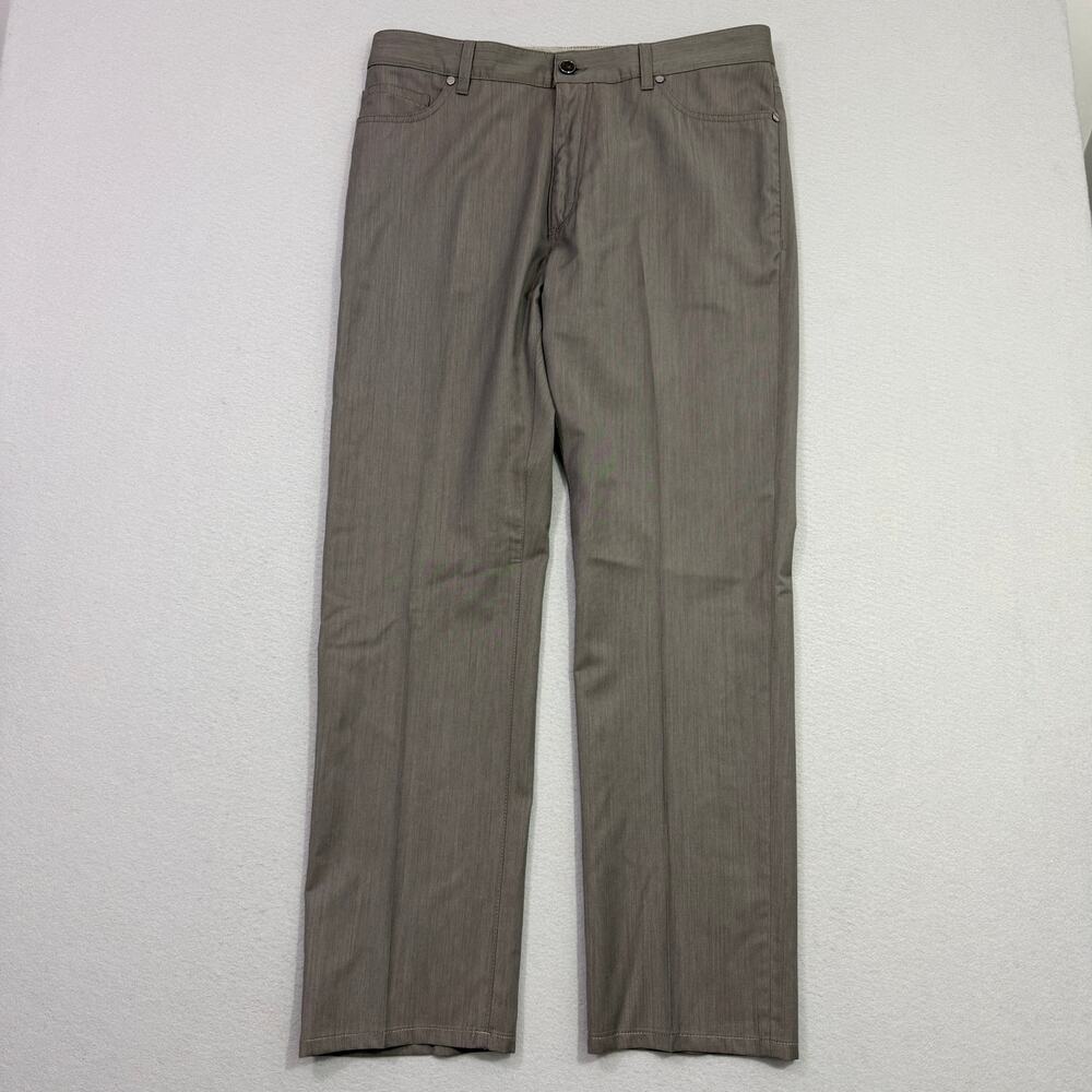 Ermenegildo Zegna Pants Men's 38x30 Herringbone Striped Wool Trousers Preppy